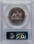 1865 50C CA CAC Proof Seated Half Dollar PCGS PR66