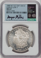 1880-CC $1 VAM-6 8 Over Low 7 Morgan Dollar NGC MS67