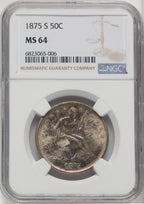 1875-S 50C Seated Half Dollar NGC MS64 (517913055)