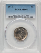 1915 5C Buffalo Nickel PCGS MS66