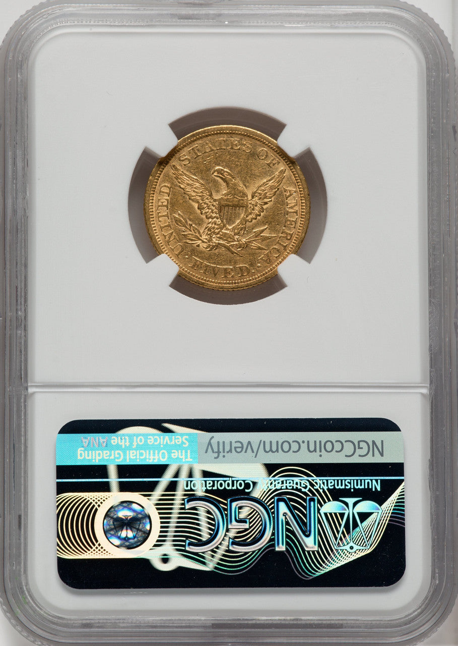 1851 $5 Liberty Half Eagle NGC AU53