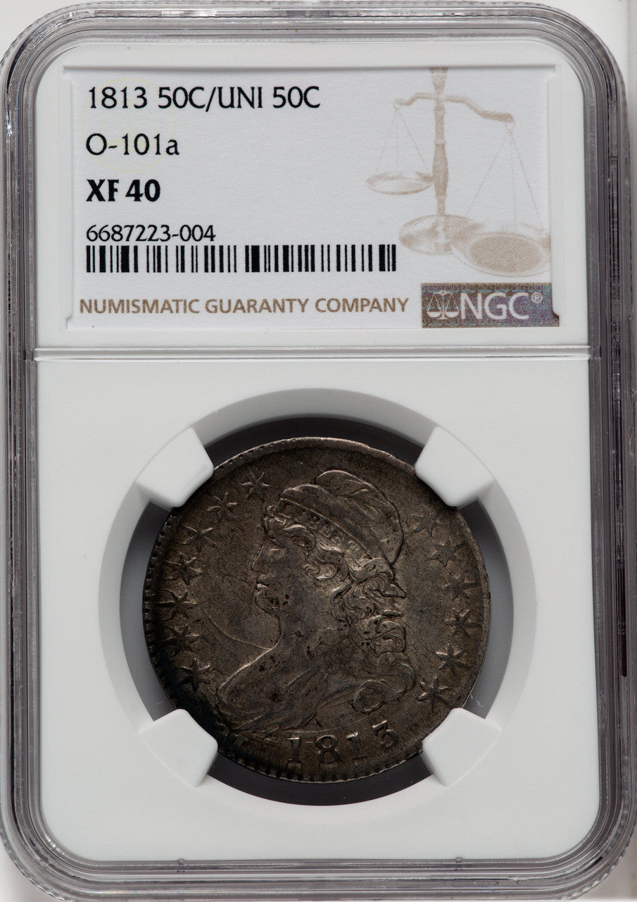 1813 50C O-101a Bust Half Dollar NGC XF40