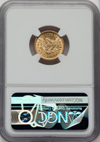 1853 $2.50 Liberty Quarter Eagle NGC MS62
