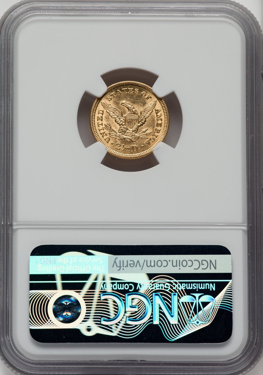 1853 $2.50 Liberty Quarter Eagle NGC MS62
