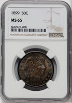 1899 50C Barber Half Dollar Details NGC MS65