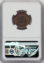 1857 1/2 C C-1 RB Half Cent NGC MS65