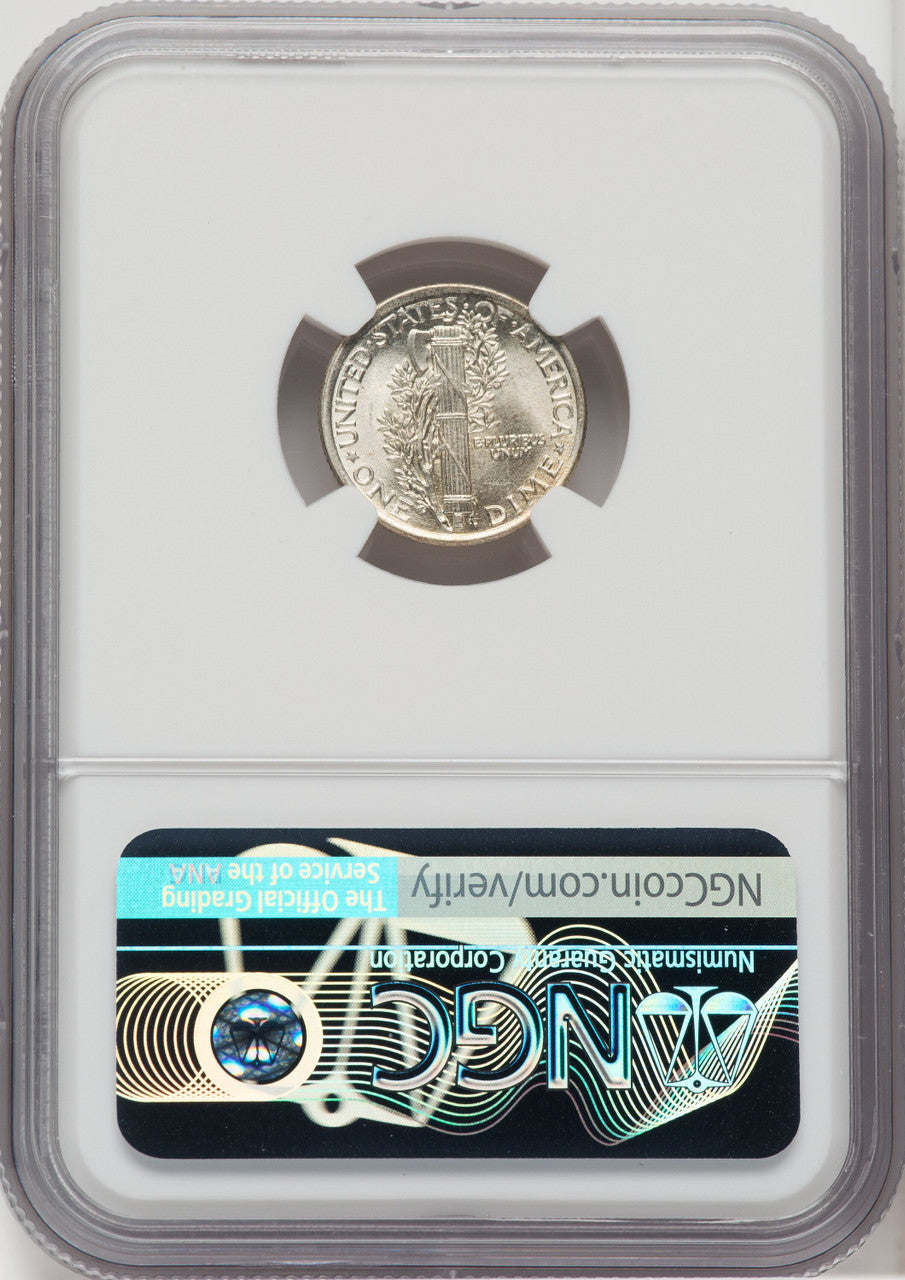 1920 10C FB Mercury Dime NGC MS66