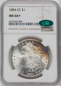 1884-CC $1 CAC Morgan Dollar NGC MS66+