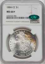 1884-CC $1 CAC Morgan Dollar NGC MS66+