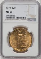 1910 $20 Saint-Gaudens Double Eagle NGC MS63 (171366023)