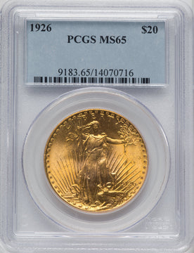 1926 $20 Saint-Gaudens Double Eagle PCGS MS65 (504800005)