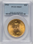 1926 $20 Saint-Gaudens Double Eagle PCGS MS65 (504800005)