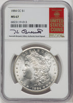 1884-CC $1 Morgan Dollar NGC MS67 (759990009)