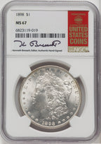 1898 $1 Morgan Dollar NGC MS67 (762422018)