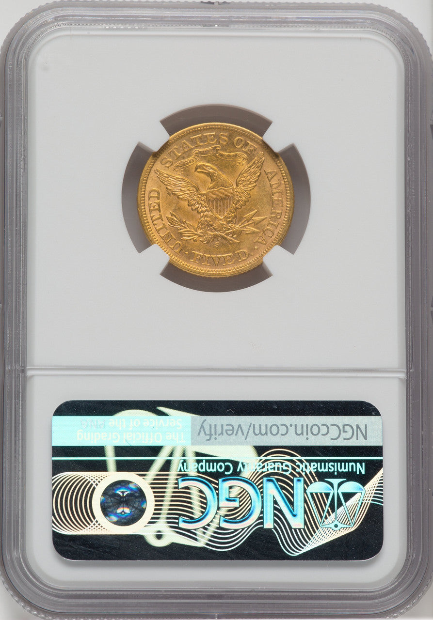 1868-S $5 Liberty Half Eagle NGC MS60