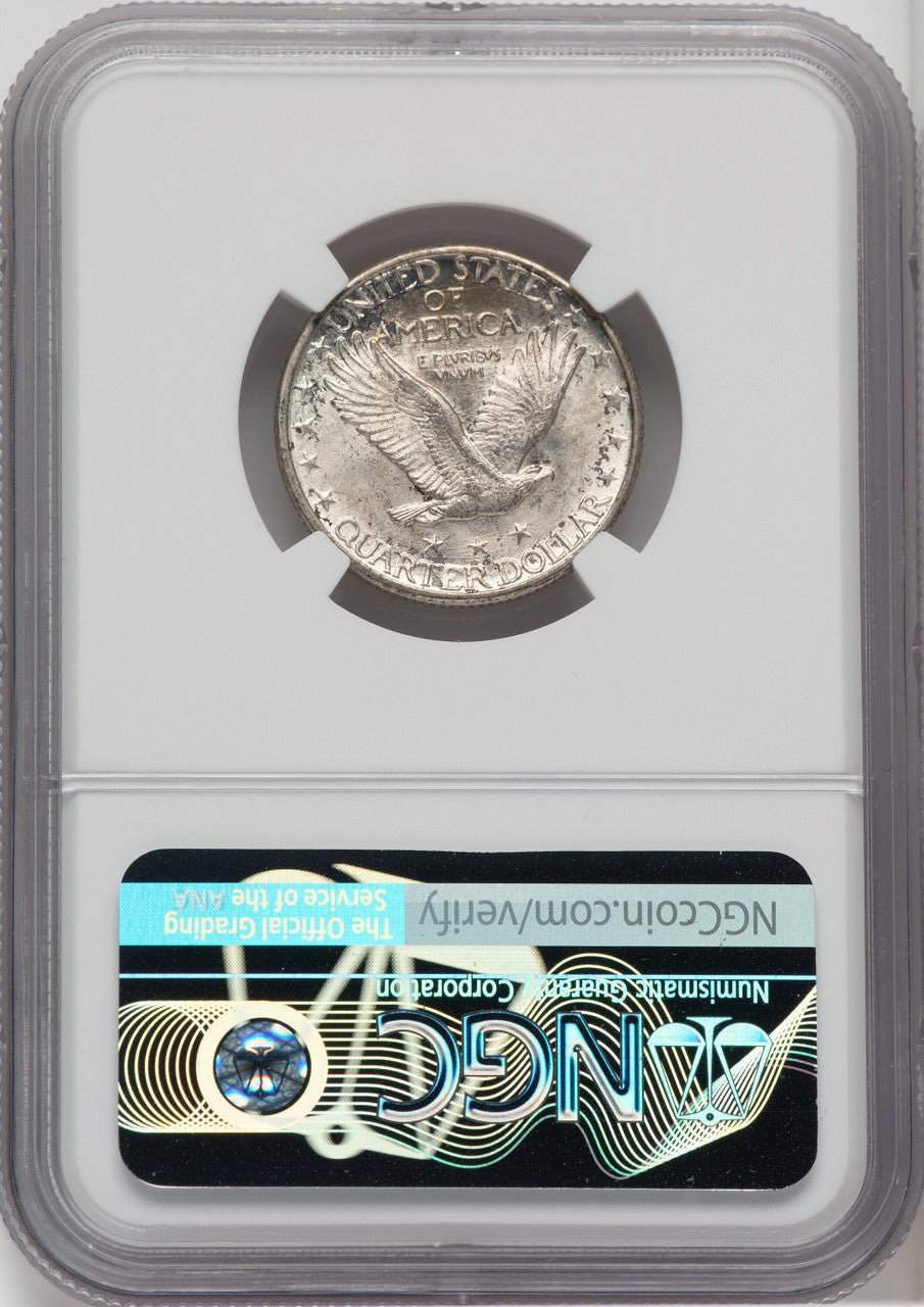 1927-D 25C CAC Standing Liberty Quarter NGC MS66+