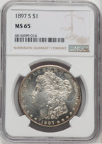 1897-S $1 Morgan Dollar NGC MS65