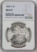 1885-O $1 Morgan Dollar NGC MS67+