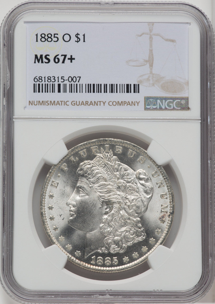 1885-O $1 Morgan Dollar NGC MS67+