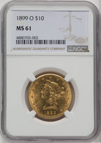 1899-O $10 Liberty Eagle NGC MS61