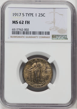 1917-S Type One FH Standing Liberty Quarter NGC MS62