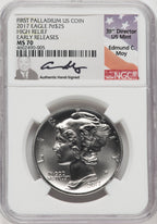2017 $25 Palladium High Relief First Strike NGC MS70 (764311001)