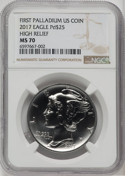 2017 $25 Palladium NGC MS70