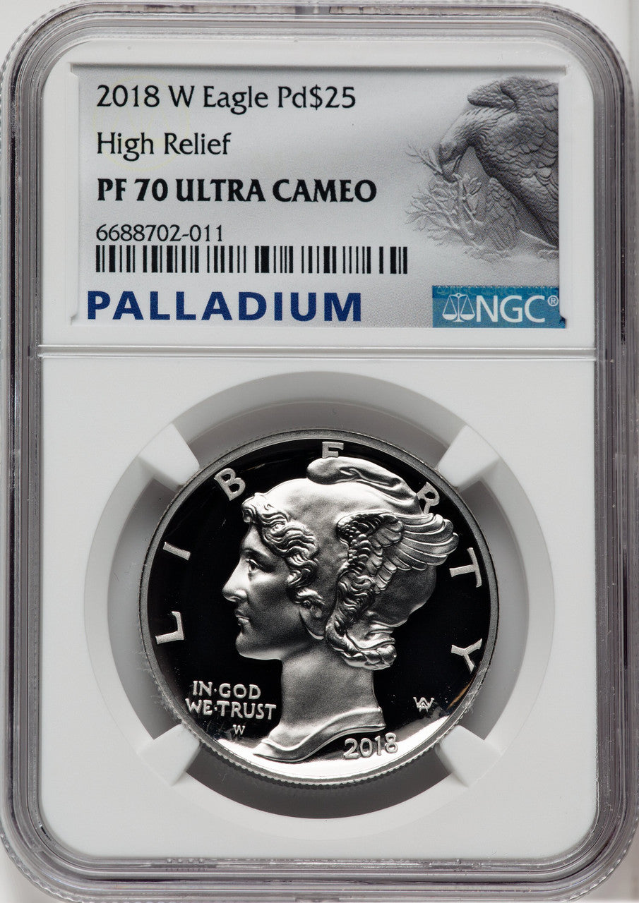 2018-W $25 Palladium NGC PF70 (764307005)