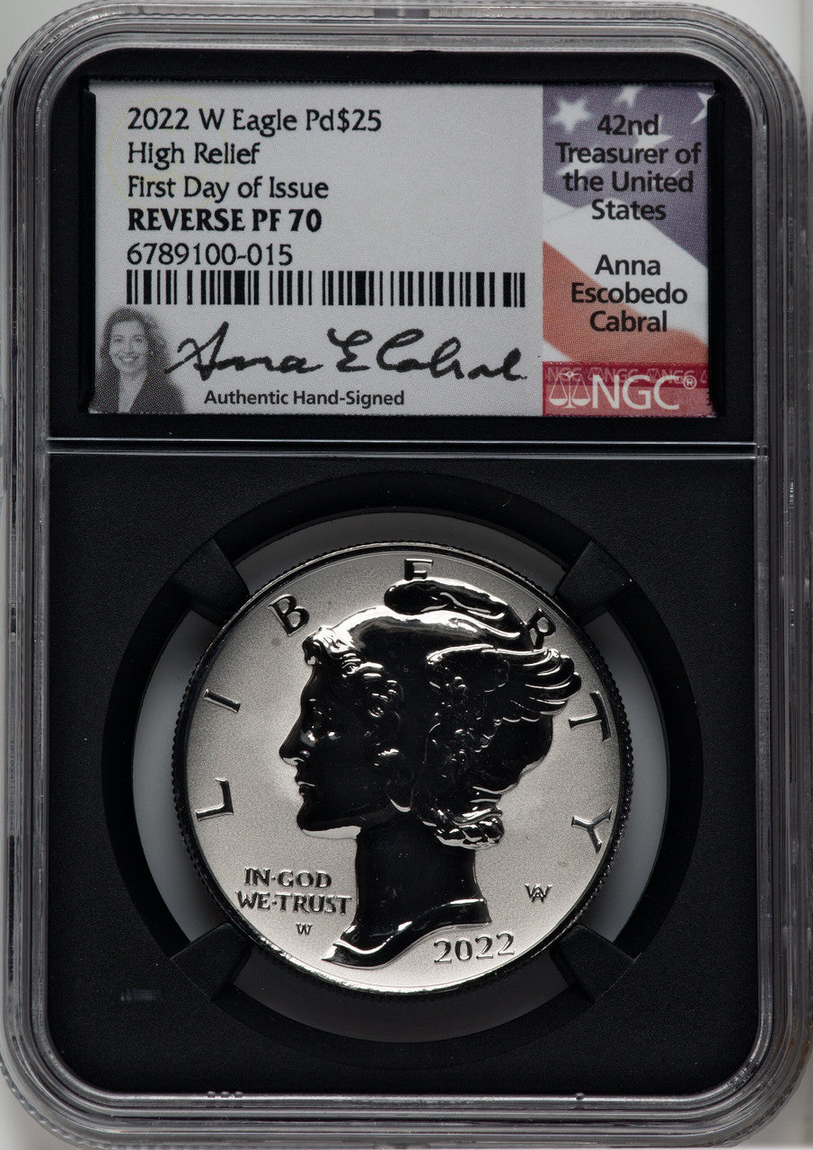 2022-W $25 Palladium Eagle Reverse Proof First Day of Issue NGC PF70 (763865001)