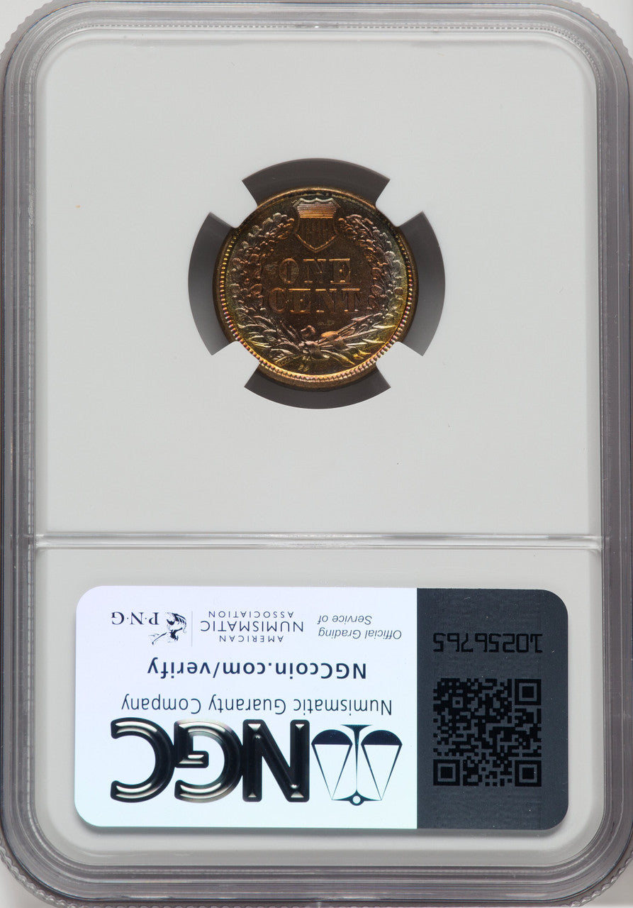 1860 1C Indian Cent NGC MS65