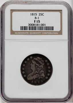 1815 25C B-1 Bust Quarter NGC 15