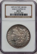 1879-CC $1 VAM 3 Capped Die Morgan Dollar NGC AU55