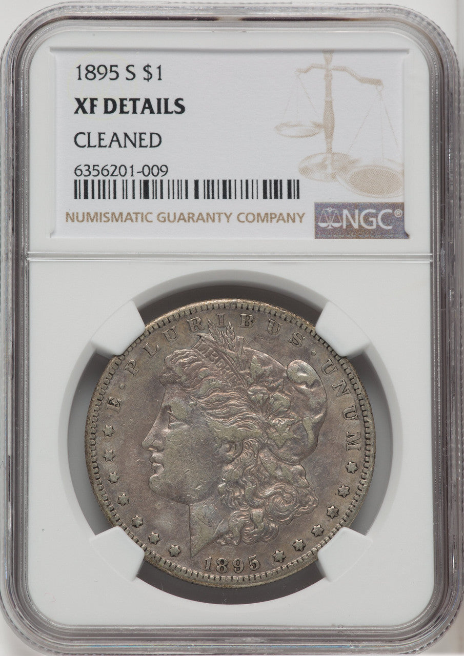 1895-S $1 Morgan Dollar Details NGC XF40