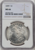 1899 $1 Morgan Dollar NGC MS66