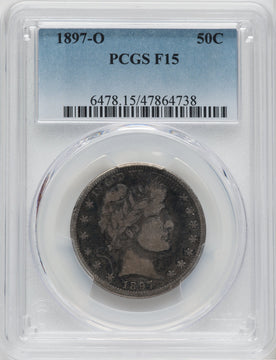 1897-O 50C Barber Half Dollar PCGS 15