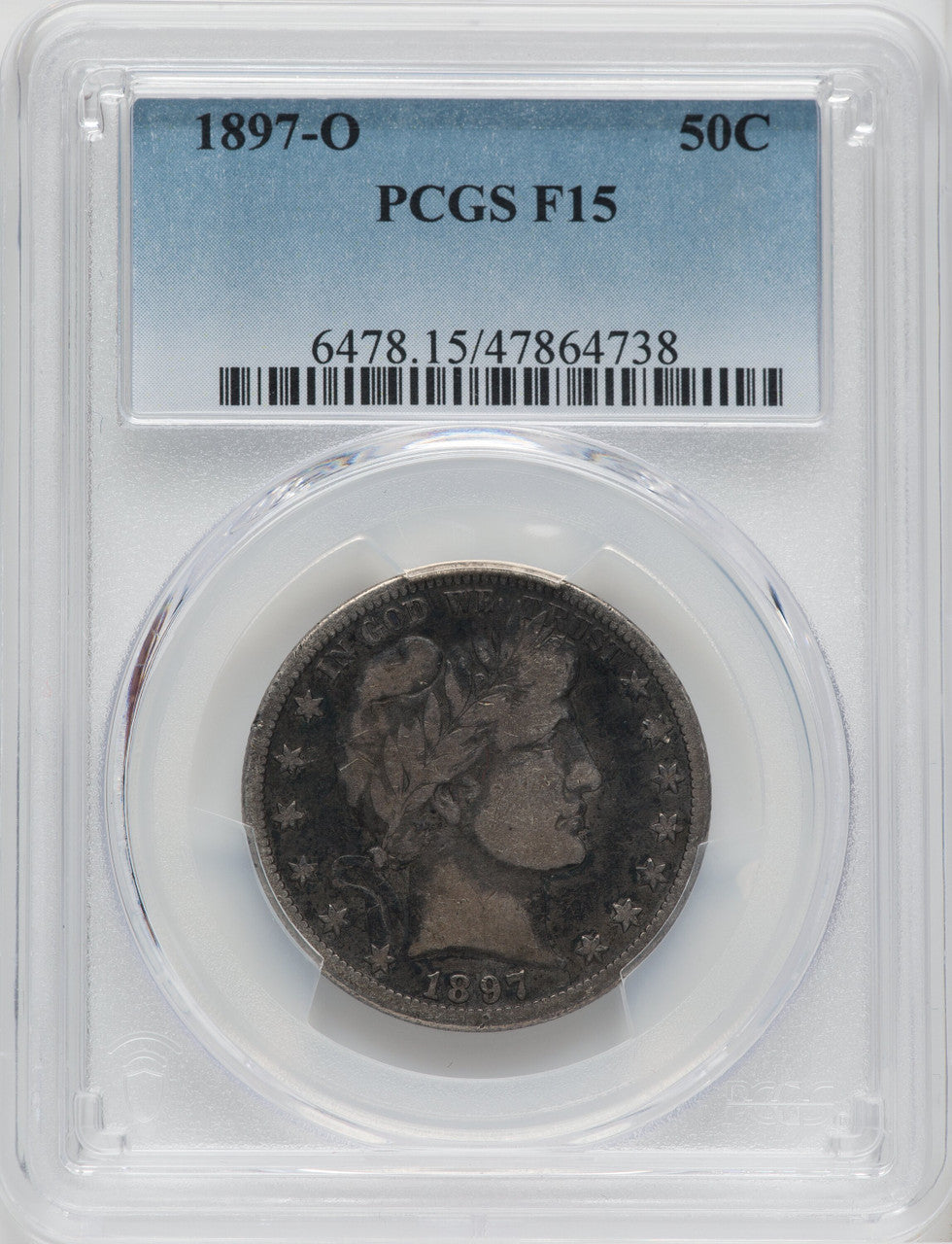 1897-O 50C Barber Half Dollar PCGS 15