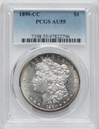 1890-CC $1 Morgan Dollar PCGS AU55