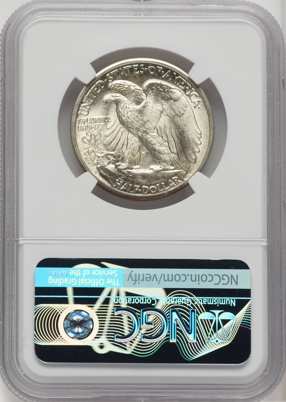 1945-D 50C CAC Walking Liberty Half Dollar NGC MS67+
