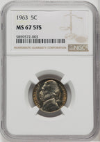 1963 5C FS Jefferson Nickel NGC MS67