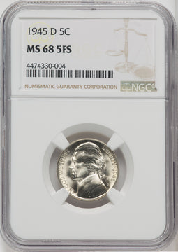 1945-D 5C FS Jefferson Nickel NGC MS68