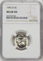 1945-D 5C FS Jefferson Nickel NGC MS68