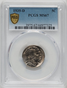 1935-D 5C Buffalo Nickel PCGS MS67