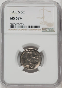 1935-S 5C Buffalo Nickel NGC MS67+