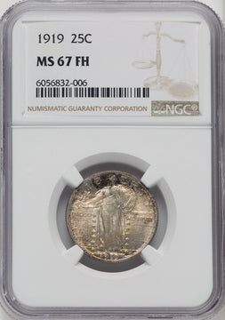 1919 25C FH Standing Liberty Quarter NGC MS67