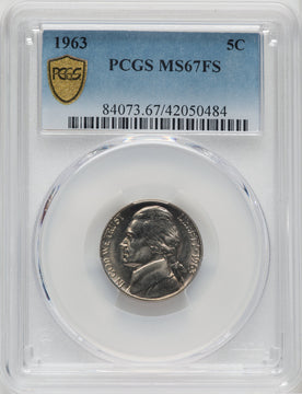 1963 5C FS Jefferson Nickel PCGS MS67