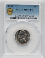 1963 5C FS Jefferson Nickel PCGS MS67
