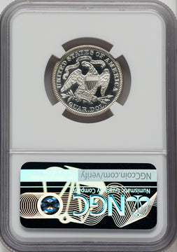 1884 25C CA Green Label Proof Seated Quarter NGC PR68