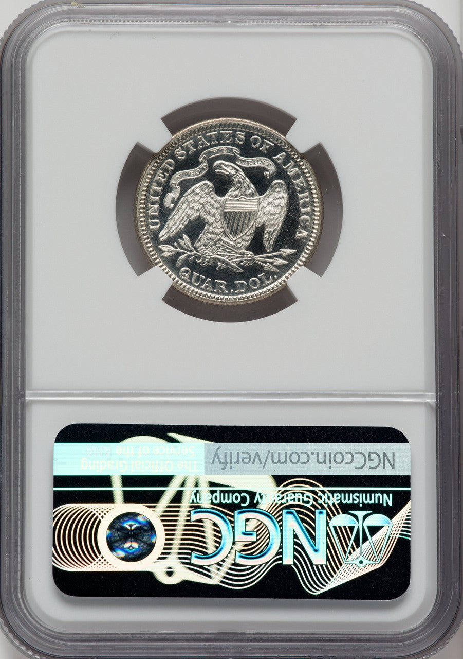 1884 25C CA Green Label Proof Seated Quarter NGC PR68