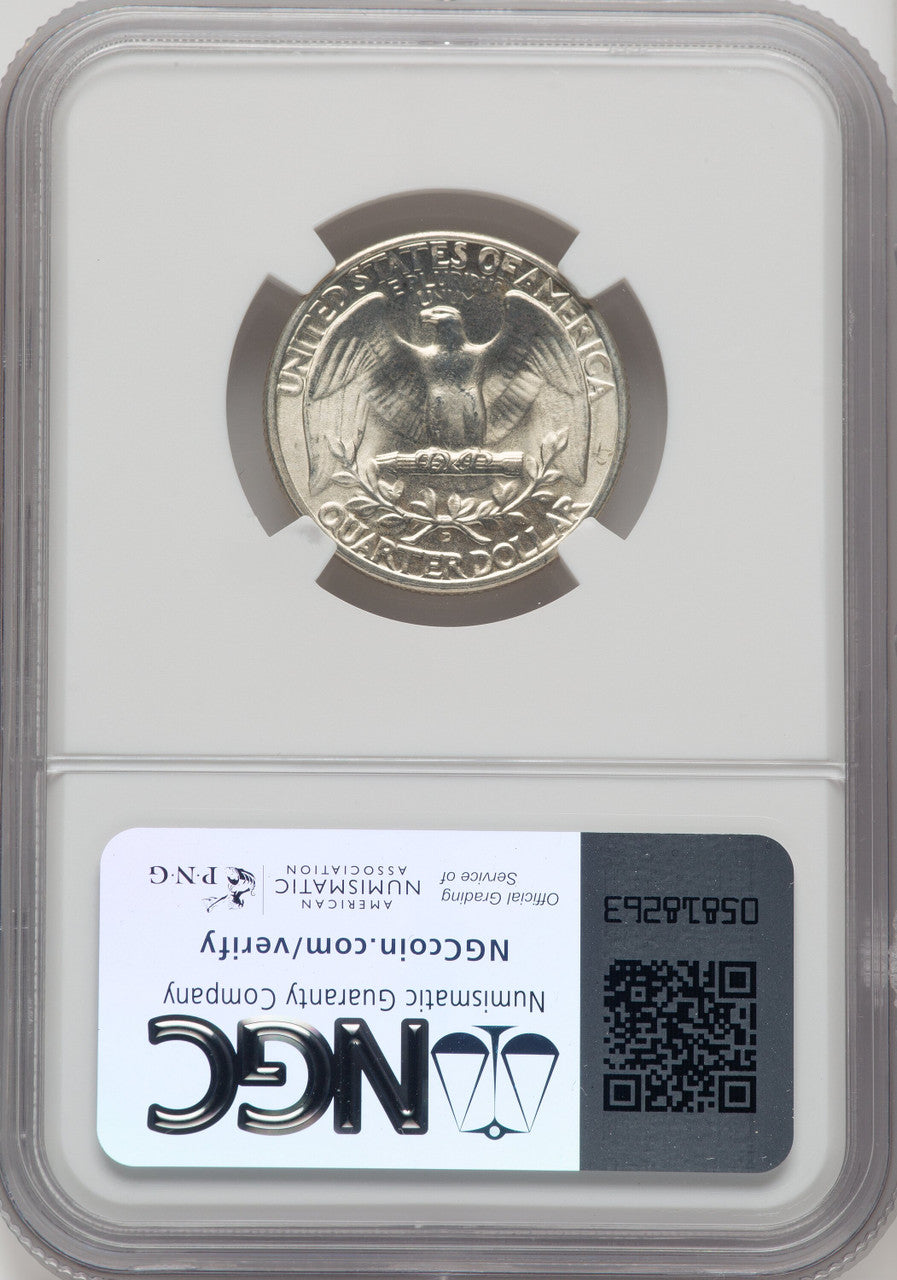 1940-D 25C Washington Quarter NGC MS67+