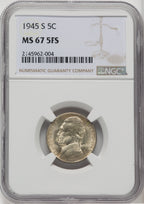1945-S 5C FS Jefferson Nickel NGC MS67